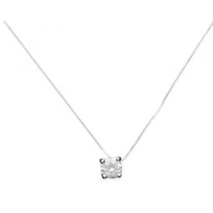Collier - Bijouxia - Fil Nylon Cristal Cz - Argent Massif 925 - Longueur 42 Cm - Poids 1 G - Neuf
