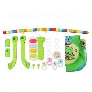 Tapis d'activit&eacute; de gymnastique pour b&eacute;b&eacute; Kick Play Piano avec jouets musicaux Sound Light Tapis de jeu &eacute;ducatif de gymnastique vert - Neuf