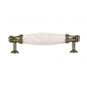 Poignee de porte d'armoire en ceramique a motif de marbre, quincaillerie de meuble #02 - Neuf