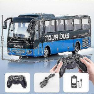 Bus télécommandé sans fil avec simulation lumineuse, grand bus électrique à deux étages, jouet pour garçons et enfants, voiture télécommandée - Ya Boris - Neuf