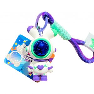 Porte-Cles Lapin Pendentif Pvc Portable Colore Joli Ornement Mignon Porte-Cles Pour Fille Garcon Violet Porte-Cles Lapin Pendentif - Neuf
