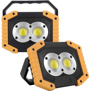 Lampe De Travail Rechargeable Led Lampe De Travail Projecteur Portable Cob &Eacute;tanche 30w 1500lm Pour Cam&eacute;ra Ext&eacute;rieure - Neuf