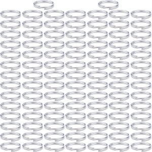 Kal-100 Pièces Double Anneau Fendu,Anneaux Porte Clé,Pour Accueil Voiture Clés Pendentifs,Porte-Clés Bijoux Bricolage Collier Métal Pendentif Connexion D'ornement(10mm) - Neuf