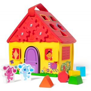 ChenQuanSarl-Blue'S Clues & You Maison En Bois &Agrave; Emporter, Jouets De D&eacute;veloppement En Bois Pour Enfants, Jouet D'Eveil, Trieur De Formes Pour Enfants, 3+, Cadeau Pour Gar&ccedil;on Ou Fille - Neuf