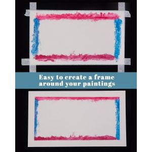 Ruban d'artiste pour dessin,ruban de masquage blanc sans acide pour peinture &agrave; l'aquarelle,cadre de toile,2,5 cm de large,50 m de long - Neuf