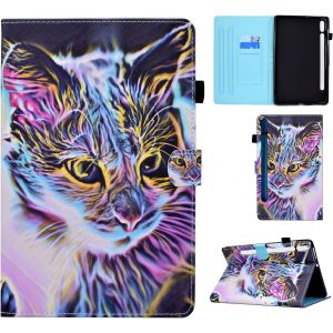 Kal-Coque Pour Samsung Galaxy Tab S8 (Sm-X700, Sm-X706) / S7 11"" (T870 / T875) Housse &Eacute;tui De Protection Tablette Coque Pour Samsung Galaxy Tab S8 / S7 11 Inch, Chat Color&eacute; - Neuf