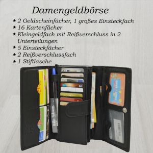 Finest Portefeuille En Cuir Nappa Pour Femme Design Allemand Avec Grand Espace De Rangement - Neuf