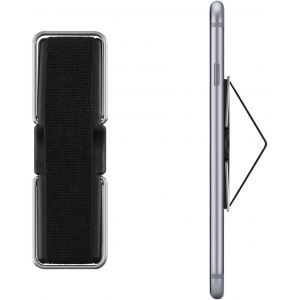 Mdy-Support Autoadhésif Pour Smartphone - Accessoire Doigt Pour Téléphone Portable - Sangle Poignée Élastique Dos Smartphone - Noir - Neuf