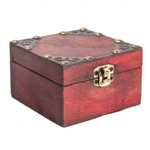 Bo&icirc;te De Rangement De Bijoux Vintage En Bois Pirate Coffre Au Tr&eacute;sor Organisateur Souvenir Pour - Neuf