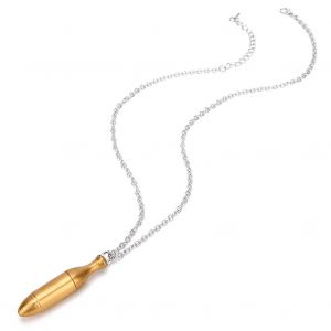Collier Diffuseur D'huiles Essentielles, Pendentif Parfume De 1 Ml, Accessoire De Bijouterie (Collier Or Et Argent) - Neuf