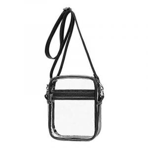 Sac À Main Transparent Avec Bandoulière Réglable Pour Les Sports D'extérieur,Noir - Neuf