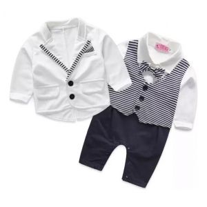 Costume De Bapt&ecirc;me Pour B&eacute;b&eacute; Gar&ccedil;on 3 &Agrave; 24 Mois - Neuf