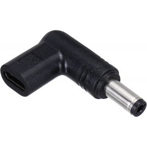 KALANKA-Adaptateur USB 3.1 Type-C femelle vers DC mâle, 15 V Type C vers DC5521 5,5 x 2,1 mm Adaptateur coudé pour PD Power Bank PD Source Notebook Tablet - Neuf