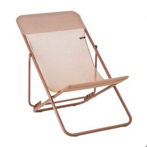 Sdraio Maxi Transat Batyline Arancione Canyon Lafuma Giardino Esterno - Neuf