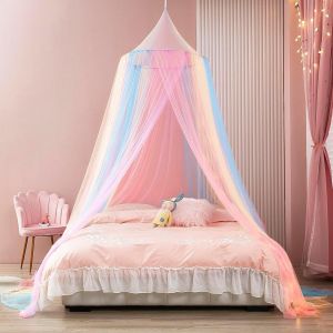 Kal-Moustiquaire Pour Lit,Tente De Lit Princesse,Moustiquaire Pour Lit Double Simple,Filet De Lit Suspendu,Pour Chambre Moustiquaire Ciel De Lit Bebe Avec Étoiles D'enfants Décoration Intérieure - Neuf