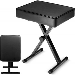 ChenQuanSarl-Banc De Clavier Premium 7Cm Coussin Rembourré Épaisseur X-Style Banc De Piano 3 Hauteur Réglable Clavier Premium Tabouret Cha Siège Pour Claviers Numériques Électroniques Pianos Cy0296 - Neuf