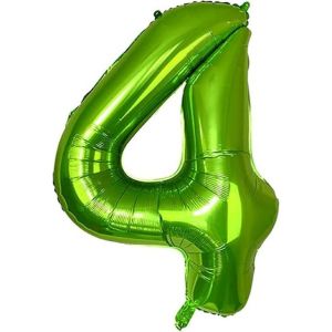 Ballon Geant Chiffre 4 Vert Xxl - 101 Cm 40' - D&eacute;coration Anniversaire 4 Ans - Fete Reveillon Soir&eacute;es - 40 Ans - Bapt&ecirc;me B&eacute;b&eacute; Garcon Fille - D&eacute;corations &Eacute;v&egrave;nements - D&eacute;coration Murale - Id&eacute;e Cadeau - Neuf