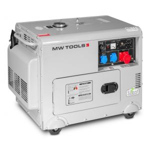 Groupe électrogène insonorisé diesel 6kW 3x400V+1x230V MW Tools DG65E DG65E - Neuf