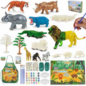 ERYI-Animaux Jouet Enfant Kit Peinture 16 Figurines Activites Manuelles Pour Enfants Avec Phosphorescence, Kits De Loisirs Créatifs, Jouet Garcon 3 4 5 6 7 8 9 10 Ans Cadeau Anniversaire Noël - Neuf