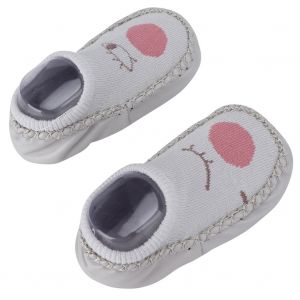 Chaussures D'interieur Antiderapantes En Coton Melange Pour Bebe Et Tout-Petit (Gris Clair, Taille L) - Neuf