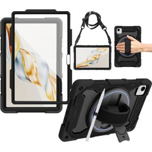 Coque Antichoc Pour Honor Pad X9a 11,5 Pouces 2025,Étui De Protection Robuste Armure Avec Protecteur D'écran,360° Support Rotative,Dragonne Et Bandoulière Pour Honor Pad X9a-Noir - Neuf