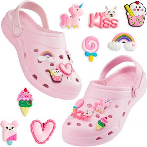 Utigh-Sabot De Jardin Fille, Chaussure Enfant Avec Charmes À Clipser - Neuf
