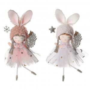 Des d&eacute;corations de no&euml;l en peluche poup&eacute;e suspendue 2 pi&egrave;ces de l'ensemble de la maison Nordique - Neuf