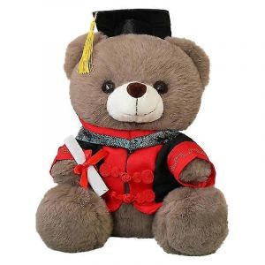 Poup&eacute;e ours en peluche cadeau comm&eacute;moratif de remise de dipl&ocirc;me jouet en peluche transfrontalier poup&eacute;e docteur ours avec chapeau-gris - Neuf