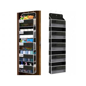 Organisateur de rangement &agrave; 5 niveaux &agrave; suspendre &agrave; la porte avec 10 poches en filet - Neuf