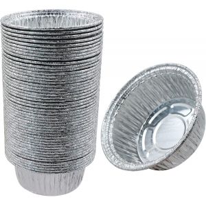 Loranka-Plateaux En Aluminium Ronds Pour Grillades Plaque &Agrave; P&acirc;tisserie En Aluminium - 50 Pi&egrave;ces Plateaux En Aluminium Jetables, Plateaux &Agrave; G&acirc;teaux, Pour La Cuisson, Petits R&eacute;cipients 12x10cm, 4cm 250 - Neuf