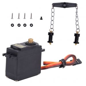 Servomoteur RC pour Flytec V007, croisiere a vitesse fixe, double bac d'alimentation, appat, telecommande, accessoires pour bateau de peche, noir - Neuf