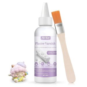 Checarzhn--No1-Vernis Vitrificateur Pour Plâtre, Vernis Peinture Effet Plâtre, Sèche En Une Finition Brillante Transparente, Convient Pour Le Trempage De Modèles En Plâtre Ou En Mélanges De Plâtre, 2 - Neuf