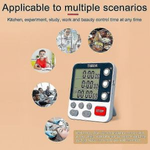 Minuterie De Cuisine Numérique Avec Écran Lcd À 3 Canaux Pour La Cuisson - Neuf
