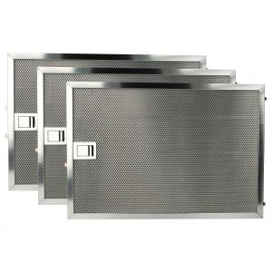 vhbw 3x Filtre anti-graisse compatible avec Miele DA5294W (2006 - 2013) hotte de cuisine - 36,8 x 25,4 x 0,9 cm, acier inox - Neuf