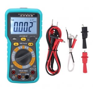 Voltmetre numerique LCD AT80B, amperemetre, ohmmetre, multimetre, testeur de tension AC DC - Neuf