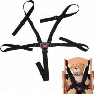 Sangle De S&eacute;curit&eacute; Pour Chaise Haute, Harnais 5 Points Pour Poussette,Ajustable Ceinture De S&eacute;curit&eacute; Pour Poussette, Pour Chaise Haute B&eacute;b&eacute; Landau Et Poussette Harnais Chaise Haute Bebe - Neuf