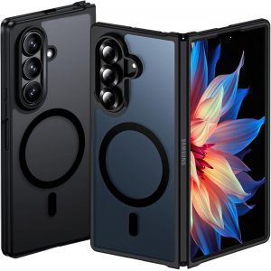 JGD-Coque pour Samsung Z Fold 7, Magn&eacute;tique Fort [Compatible avec MagSafe] Mat Lisse Translucide Protection de Qualit&eacute; Fine Mate Coque de T&eacute;l&eacute;phone Aimant&eacute; pour Samsung Galaxy Z Fold 7 Noir - Neuf