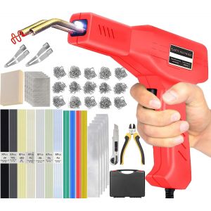 VornixorSarlshop220W Soudure Plastique,2 en1 Kit Reparation PlastiqueSoudage Plastique Pare-chocs Voiture avec 800pcs Agrafes&64pcs B&acirc;tons Soudage,Soudeur Plastiques pour R&eacute;paration Plastiques Pare-c - Neuf