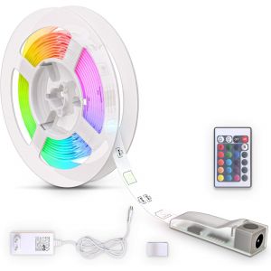 Kalanka-Bande Led 3m, Rvb, T&eacute;l&eacute;commande, Autocollant, Changement De Couleur, Raccourcissable, Ruban Lumineux, &Eacute;clairage D&eacute;coratif Pour Chambre, Salon, Cuisine - Neuf