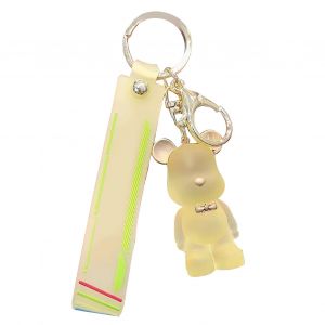 Porte-Cles Ours Mignon, Pendentif Pour Sac A Dos, Voiture, Decoration Pour Sac A Main, Cadeau D'anniversaire Pour Enfants, Jaune - Neuf