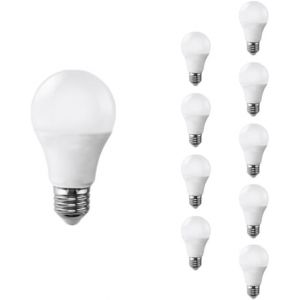 Sjzg-Ampoule Led E27 9w 220v A60 180&deg; (Pack De 10) - Blanc Chaud 2300k - 3500k - Neuf