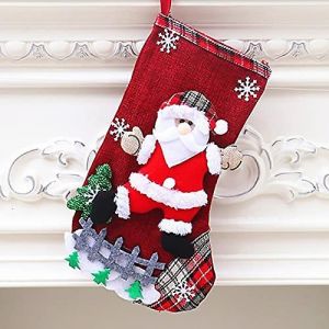 Bas De No&euml;l Chaussette De No&euml;l D&eacute;coration, Tenture Chaussettes De No&euml;l, Arbre De No&euml;l De Bande Dessin&eacute;e - Neuf