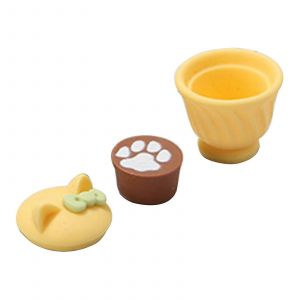 3Pcs Jouet Cuisine Mini Tasse &agrave; Caf&eacute; Mod&egrave;le avec Couvercle Pour Kitty Maison Accs Pour Jouer Nourriture Jouet Filles Gar&ccedil;ons Faire semblant Jeu de r&ocirc;le - Neuf