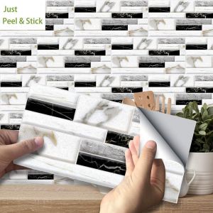 ERYI-Autocollant Effet Carrelage Mural Pour Décoration Intérieure, Dosseret Auto-Adhésif, Carreaux Autocollants Pour Salon, Cuisine, Salle De Bain (Ub012, 27Pcs) - Neuf
