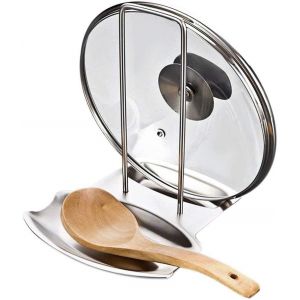 1 Porte-Couvercle Inox,Porte-Couvercle,Porte-Cuill&egrave;re,Couteau,Cuill&egrave;re,Fourchette,Spatule,Porte-Couverts Inox,Porte-Couvercle - Neuf