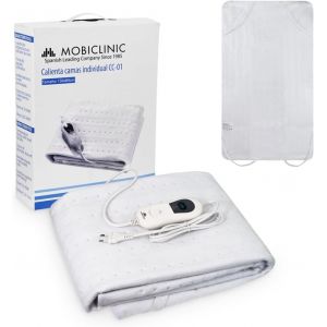 JGD-, Couverture chauffante &eacute;lectrique, 150 x 80 cm, Tr&egrave;s faible consommation, 3 niveaux de temp&eacute;rature, Chauffe-lit ajustable, Marque europ&eacute;enne, Chauffe-matelas, Lavable, Blanc - Neuf