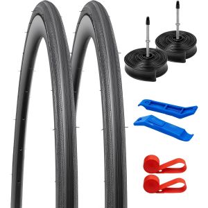 Subzonal-2-Pcs 700c Route V&eacute;lo Pneus 700x23c/23-622 And 700c V&eacute;lo Chambre &Agrave; Air Presta Valve With Compatible With 700x21c 700x22c 700x23c 700x24c 700x25c V&eacute;lo Bike Pneus And Chambre &Agrave; Air (Y-914) - Neuf