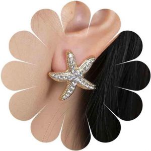 Kal-Boucles D'oreilles Boho Étoile De Mer En Cristal Boucles D'oreilles Étoiles De Mer Vintage Boucles D'oreilles Étoiles De Mer En Or Boucles D'oreilles Étoiles De Mer Personnalisées Boucles - Neuf