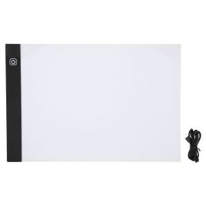 Boite a lumiere de tracage A4, luminosite reglable sur 3 niveaux, capteur tactile, eclairage uniforme, tablette lumineuse LED pour croquis, animation 2D - Neuf