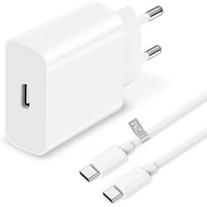 Chargeur Rapide Iphone 15, 25w Chargeur Usb C Rapide Avec 2m Usb C Cable Chargeur Pour Iphone 15 Pro Max/15 Plus/15,Ipad Pro/[J590] - Neuf